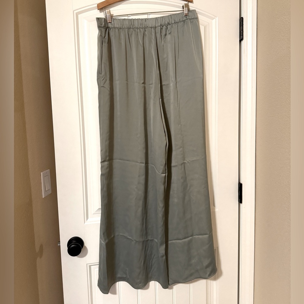 Green silky like dress pants